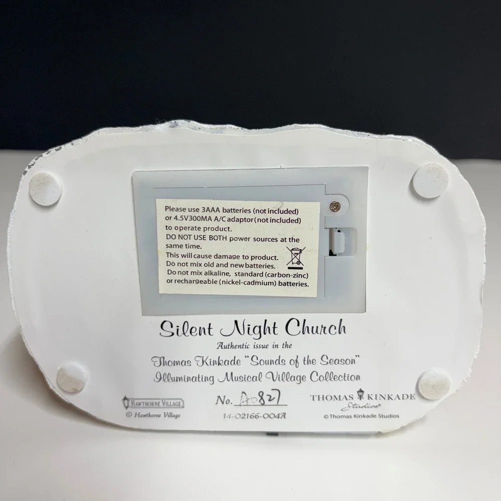 Thomas Kinkade Silent Night Church Sounds of the Season Illuminating VillageREAD